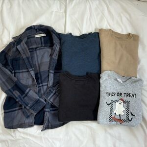 LOT OF BOYS SWEATSHIRTS/ FLANNEL!!! SIZES 8-7